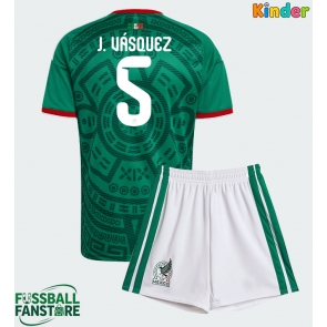 Mexiko Johan Vasquez #5 Replik Heimtrikot Kinder WM 2026 Kurzarm (+ Kurze Hosen)